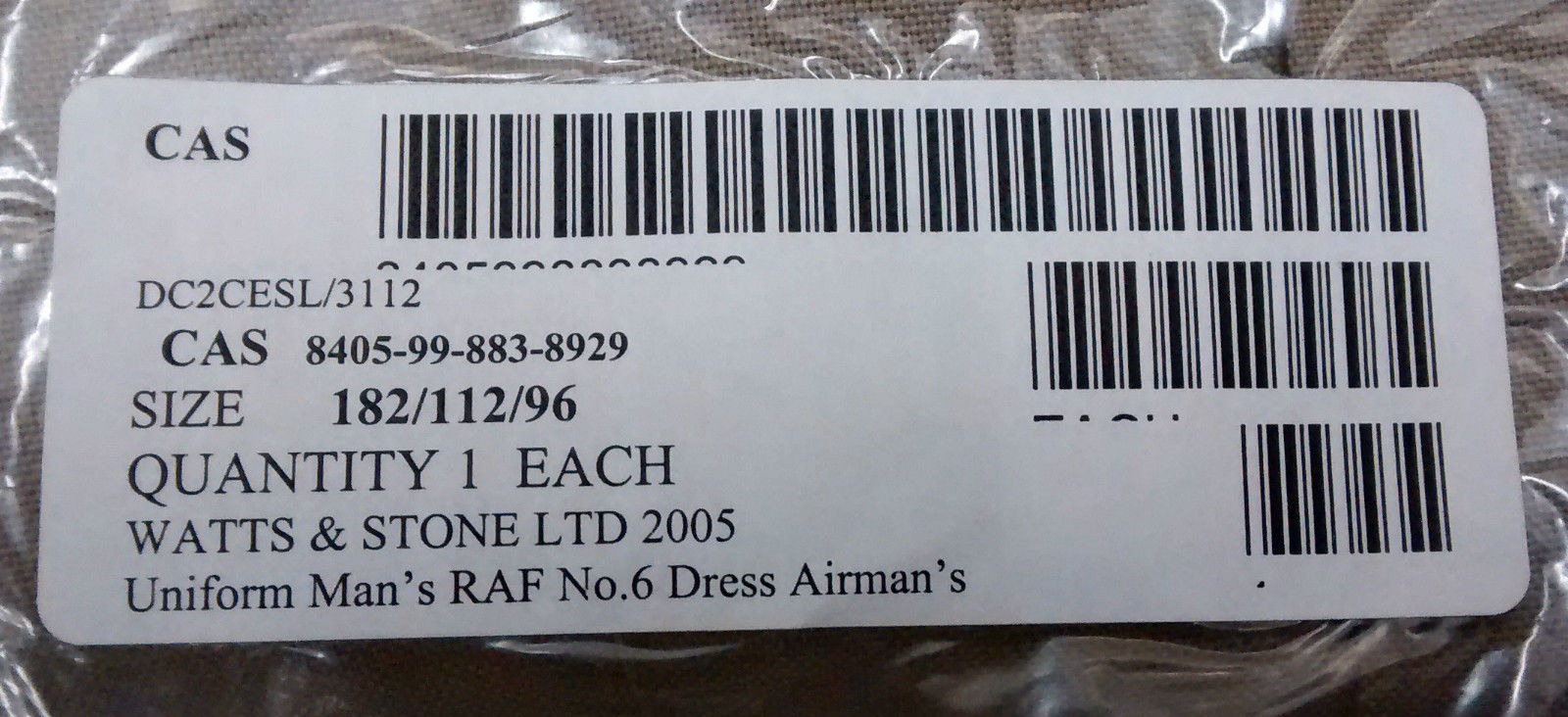 No6 Dress Suit Safari / Tropical Suits Other Airman - Assorted Sizes - NEW