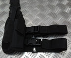 Drop Leg Holster Stealth Black Airsoft Universal Size Cordura Construction