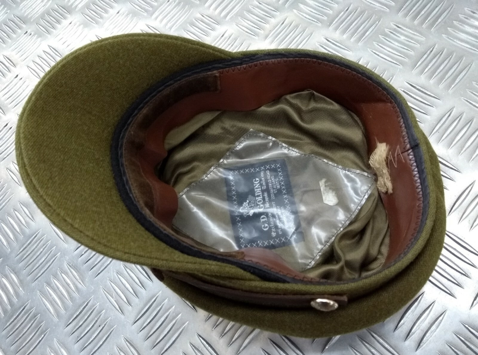 AGC Khaki No2 Dress Hat Complete With Buttons Badge and Chin Strap Size 54cm