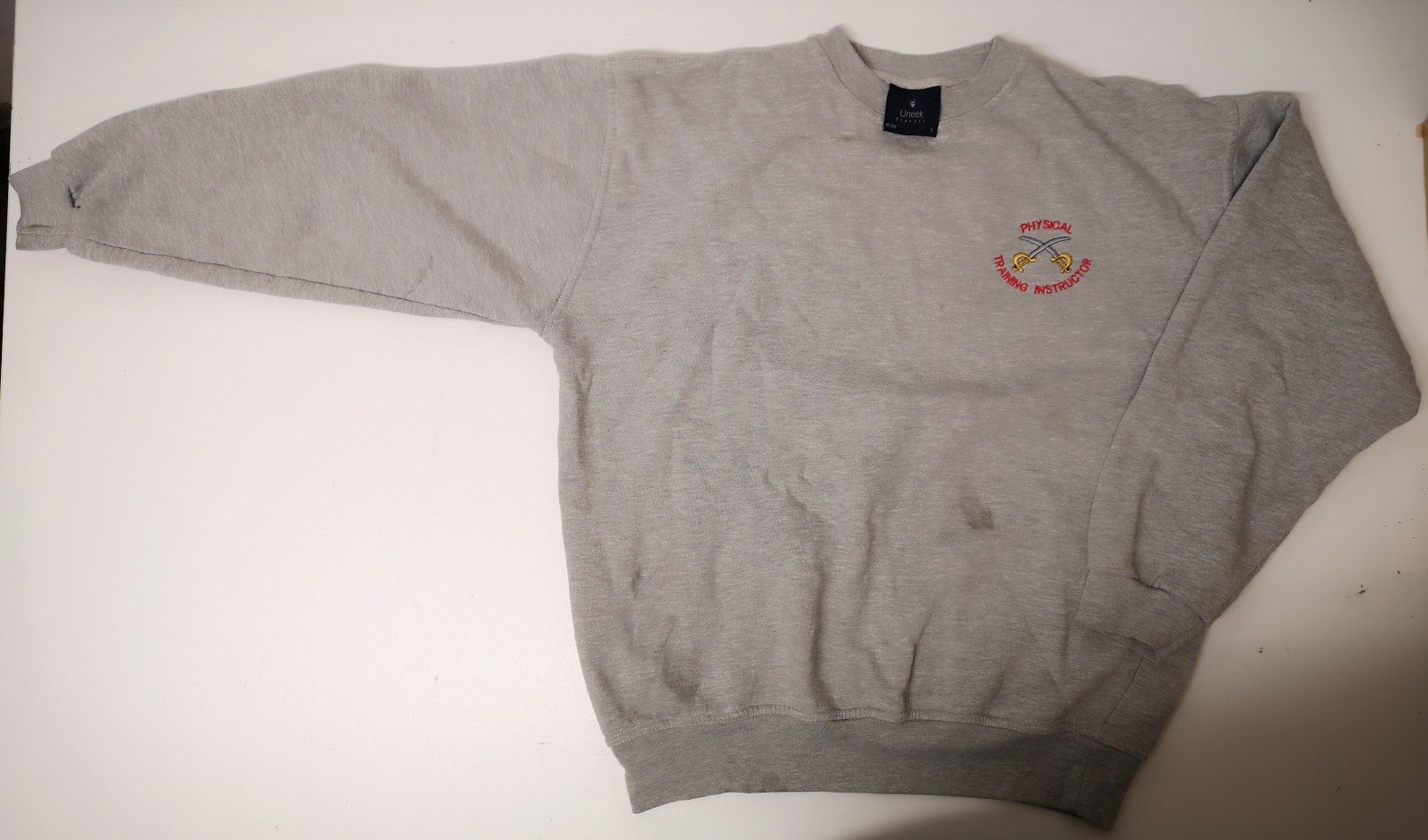 PTI Physical Training Instructor Grey Sweat Shirts / Jumpers with various Badges