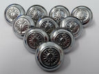Genuine British Service Dress Chrome Buttons 38L - NEW