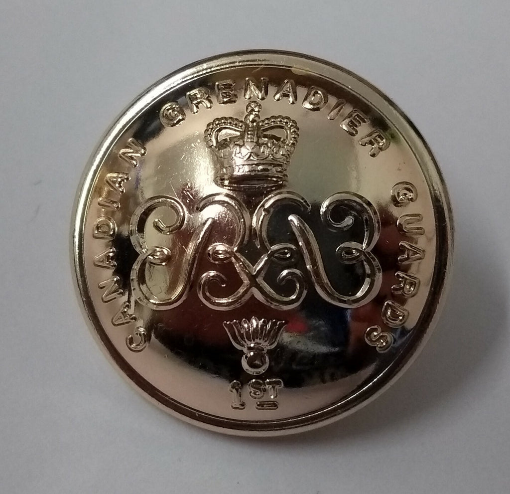 Genuine Canadian Army 1st Grenadier Guards 25mm Large Dress Buttons x 10