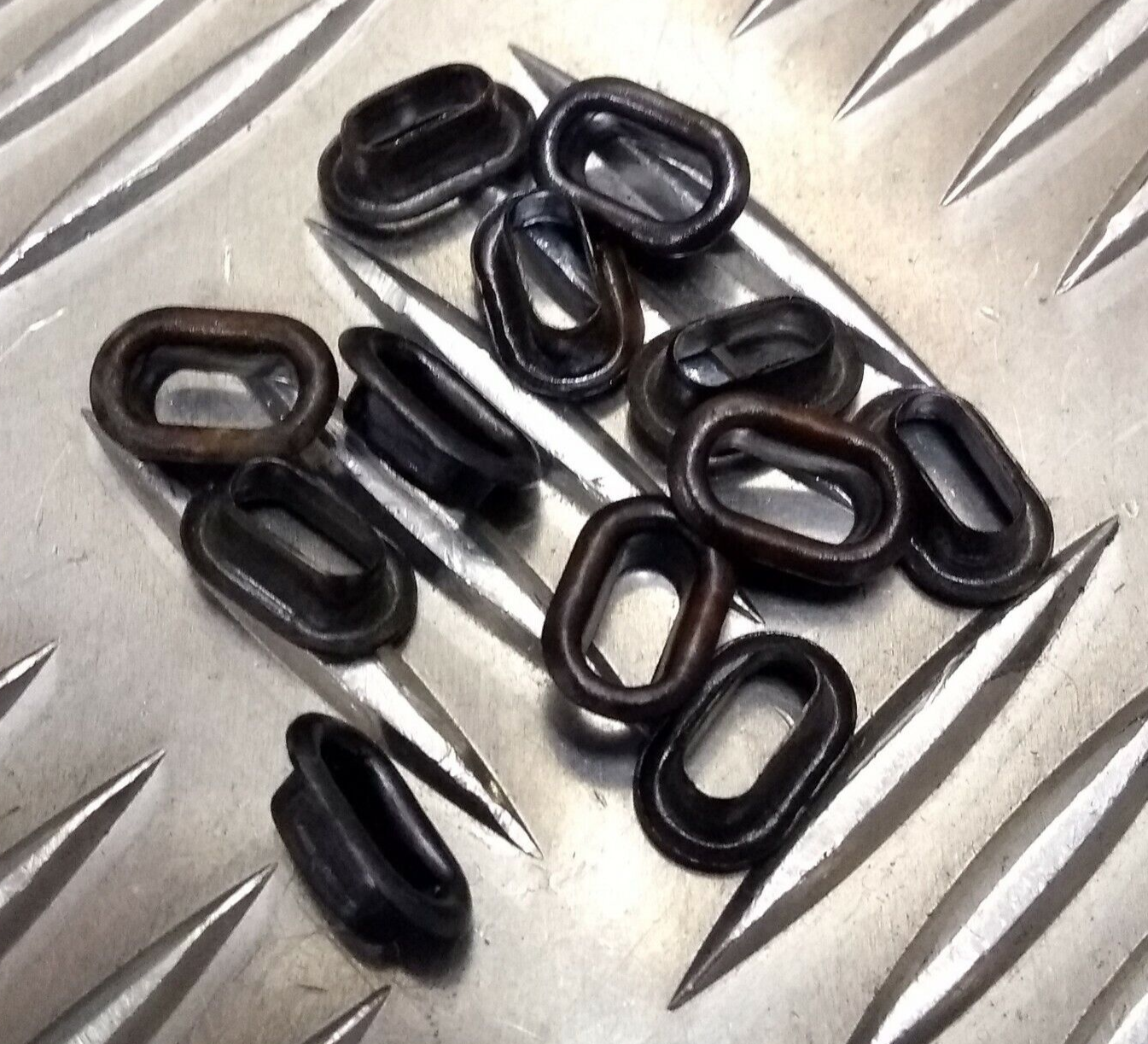 Genuine Vintage British Army Issue Small Oval Replacement Eyelets Pack of 12