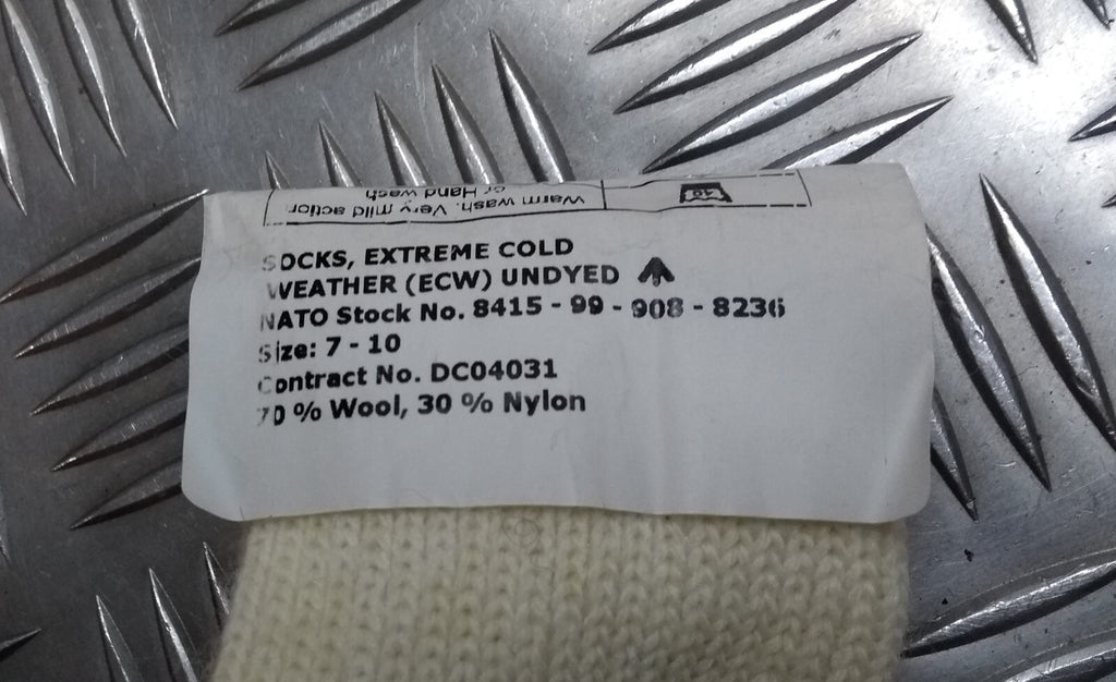 ECW Arctic Socks British Extreme Cold Weather General Service Hosiery - NEW