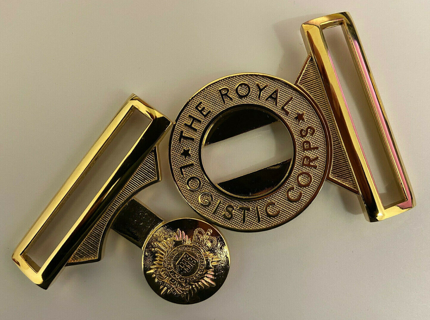 RLC Stable Belt Buckle Genuine British Army Royal Logistic Corps Insignia NEW