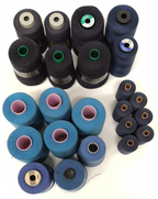 Polyester Corespun Thread Blue / Navy Colour Shades Various Brands