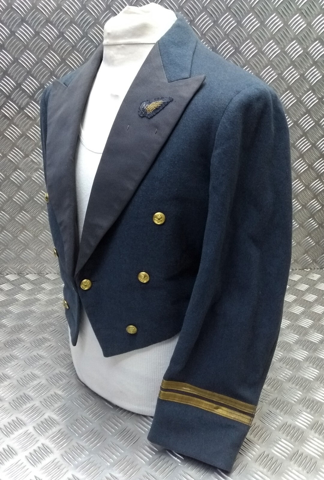 Vintage Mess Dress Jacket RAF Royal Air Force Blue Grey Colour Burton Clothing