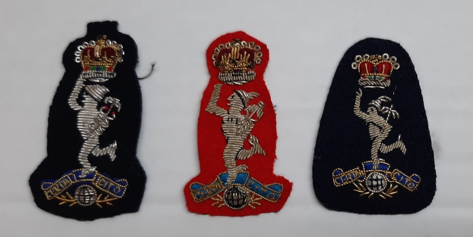 Signals Embroidered Badges British Army Old Pattern Royal Corps Insignia x3