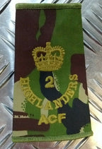 Woodland DPM Camo 2nd Highlanders ACF Rank Slides Assorted