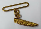 Genuine British Officers Cross Belt Pouch Plate Fern Leaf 2 1/2"