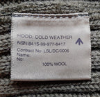 Army Commando Balaclava British Hood Cold Weather 100% Ribbed Wool Green Bala