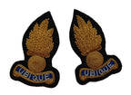 Royal Engineers Mess Kit Badge British Army Black Embroidered OFC Collar Patches