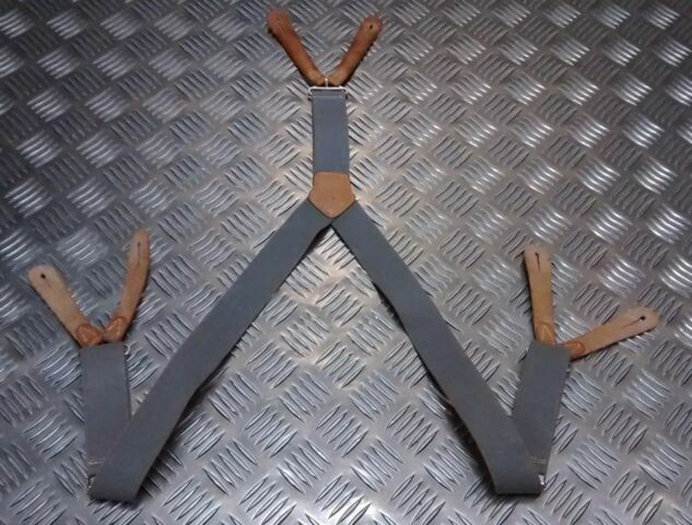 Ex British Army Braces Replacement Leather tab for Buttons x1