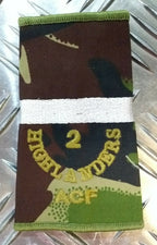 Woodland DPM Camo 2nd Highlanders ACF Rank Slides Assorted