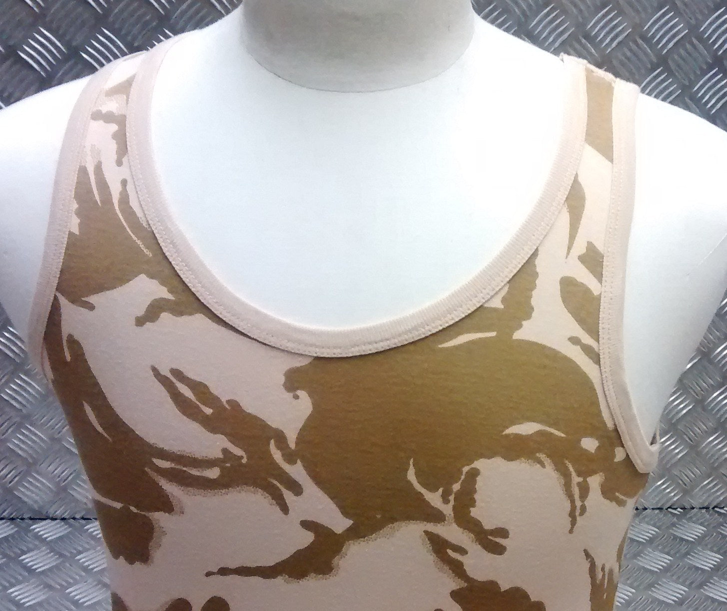 100% Cotton Desert Camo Sleeveless Vest Singlet Tank Top - All Sizes - NEW