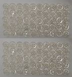 100 Vintage Buttons 4 Hole Shirt / Shank Anchors Pearlesque Clear White 10mm NOS
