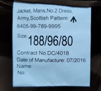 No2 Scottish Jacket British Army No Rank Insignia FAD Uniform Doublet 188/96cm