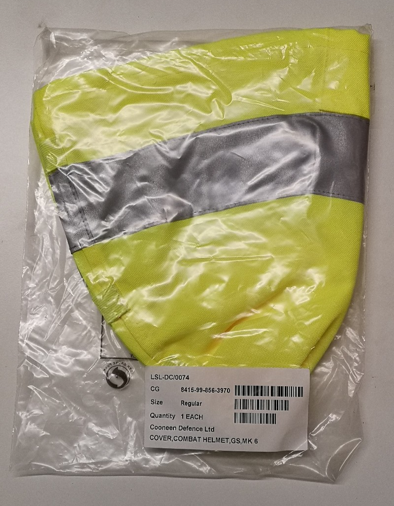 High Visibility Helmet Cover MK6 Size Regular Genuine British Issue