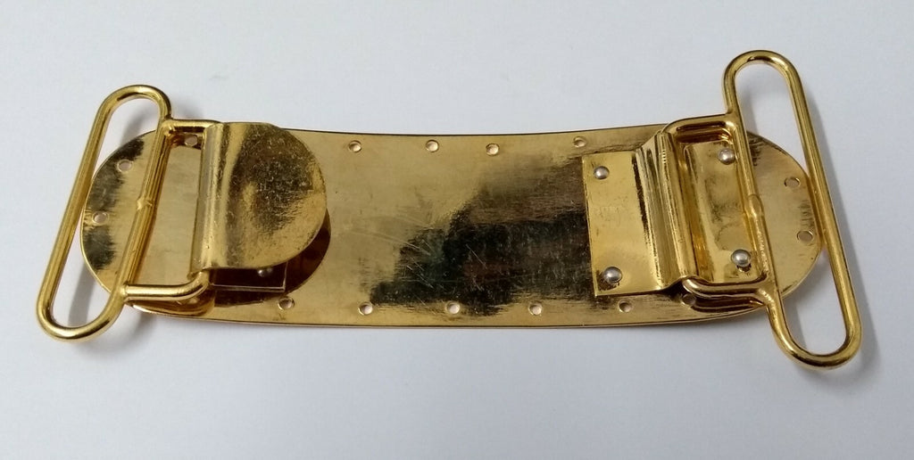 Officers Sash Curved Brass Plate Buckle Set Genuine British Guards NEW