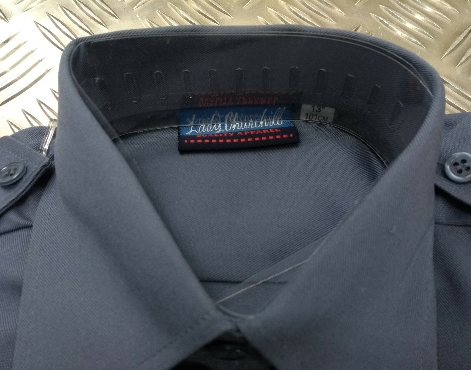 Genuine British Shirt Working Dress Blue/Grey Man's/Woman's Churchill - NEW