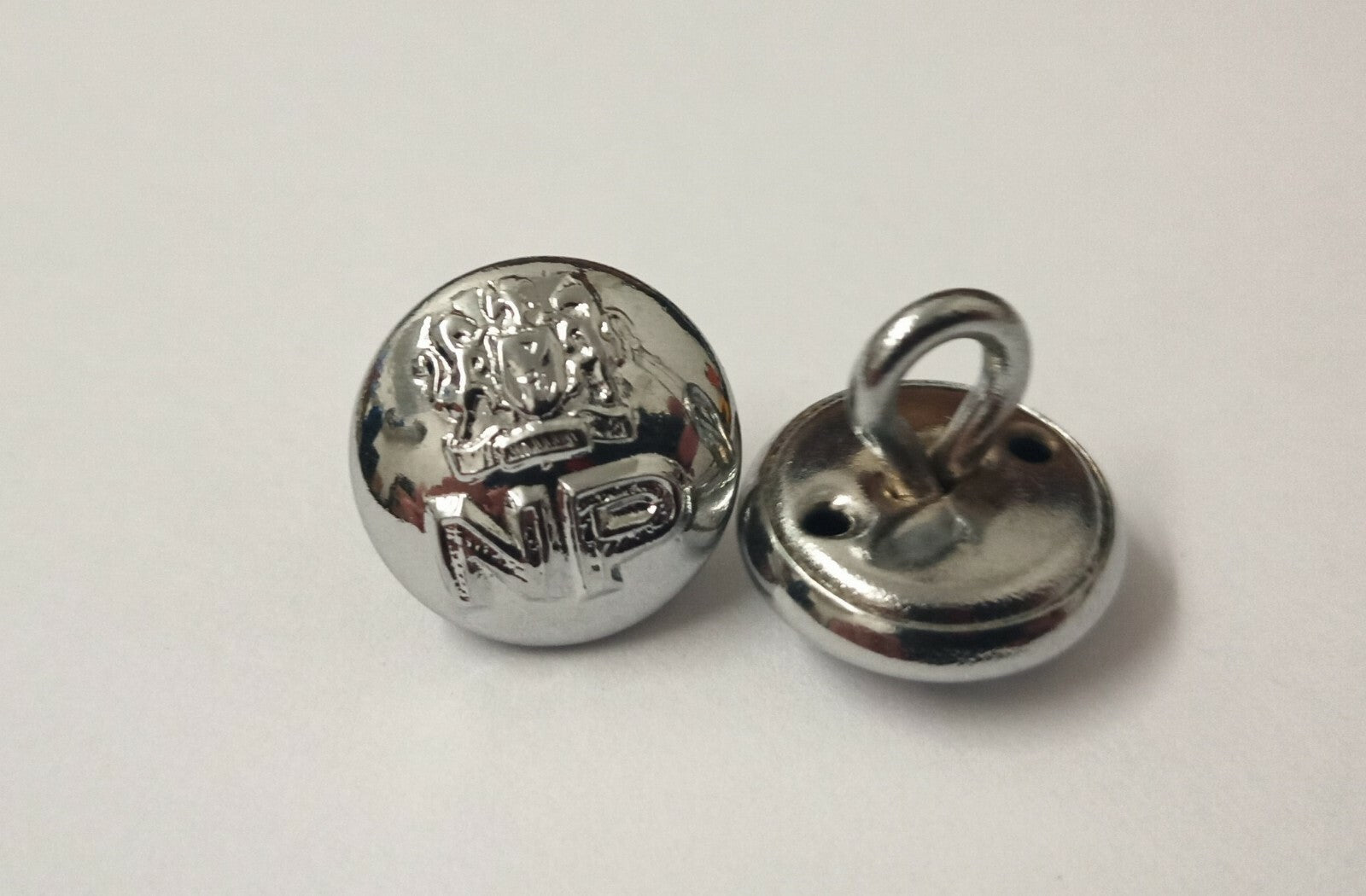 Genuine Nigerian Unity NP Crest Insignia Silver / Chrome Buttons 12mm V0036 X2