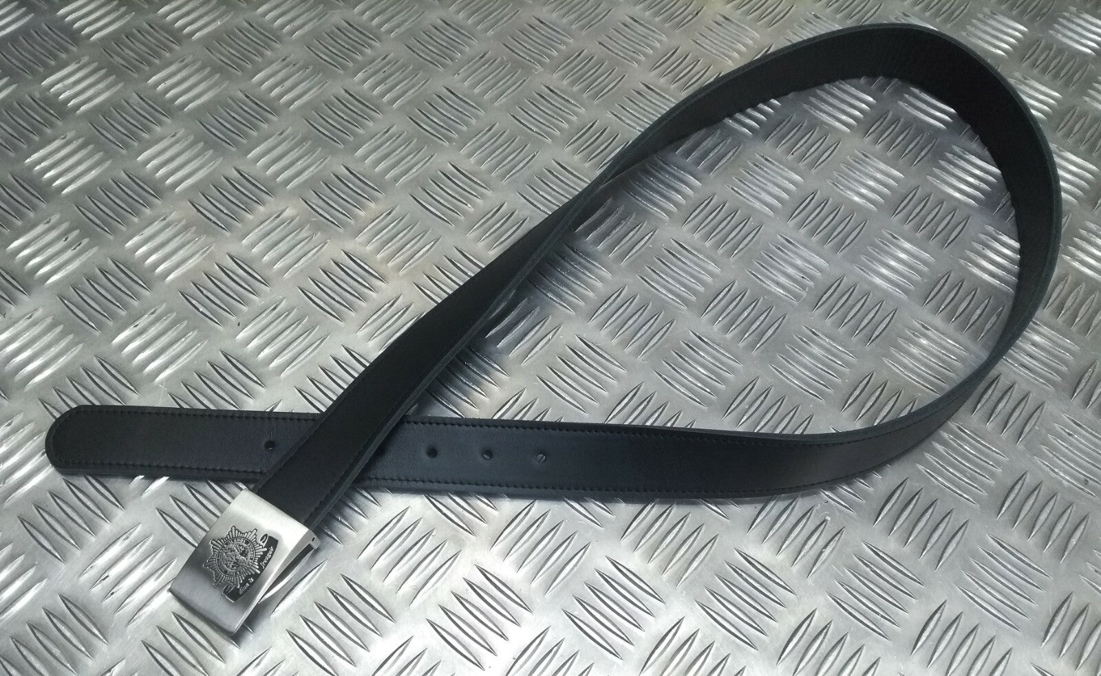 Fire Leather with Chrom Emblem Buckle Belt One Size - NEW