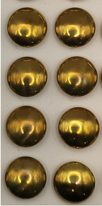 Vintage Brass Colour Half Ball Dome Dress Buttons 27L x8