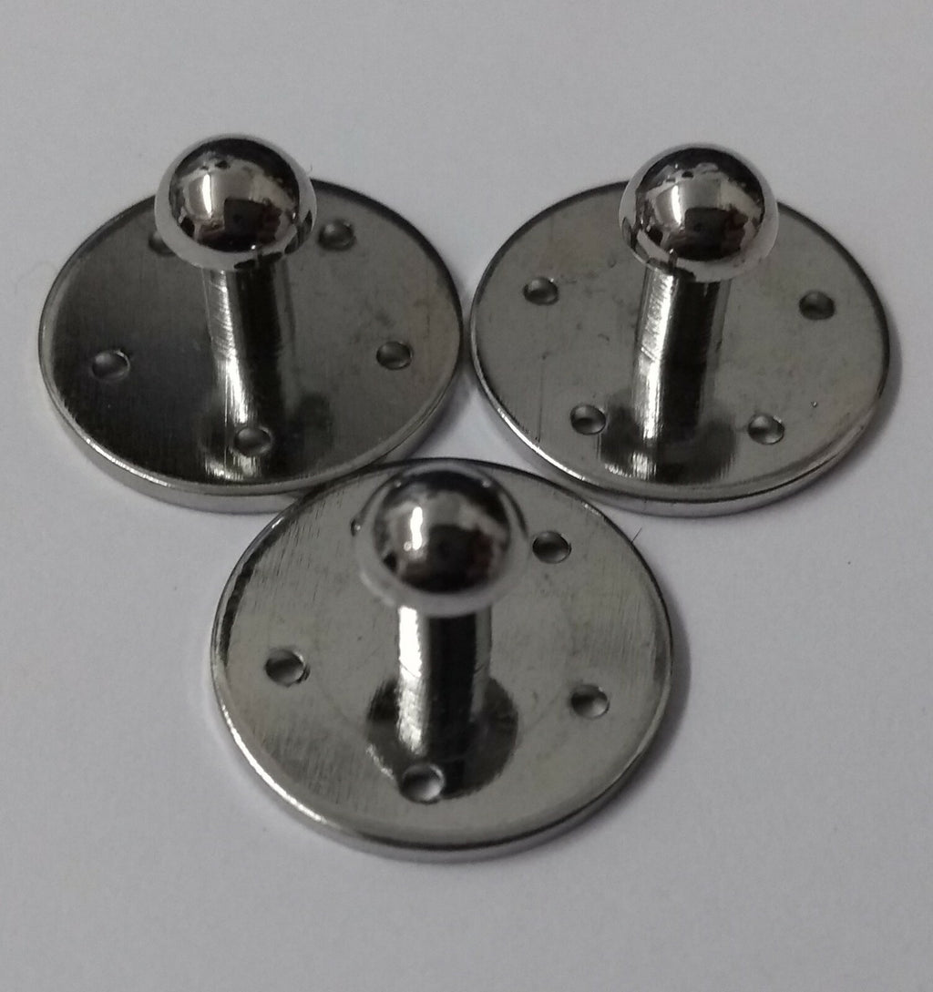 Genuine Issue Small Chrome Dome Headed Pouch Studs etc x 3 New