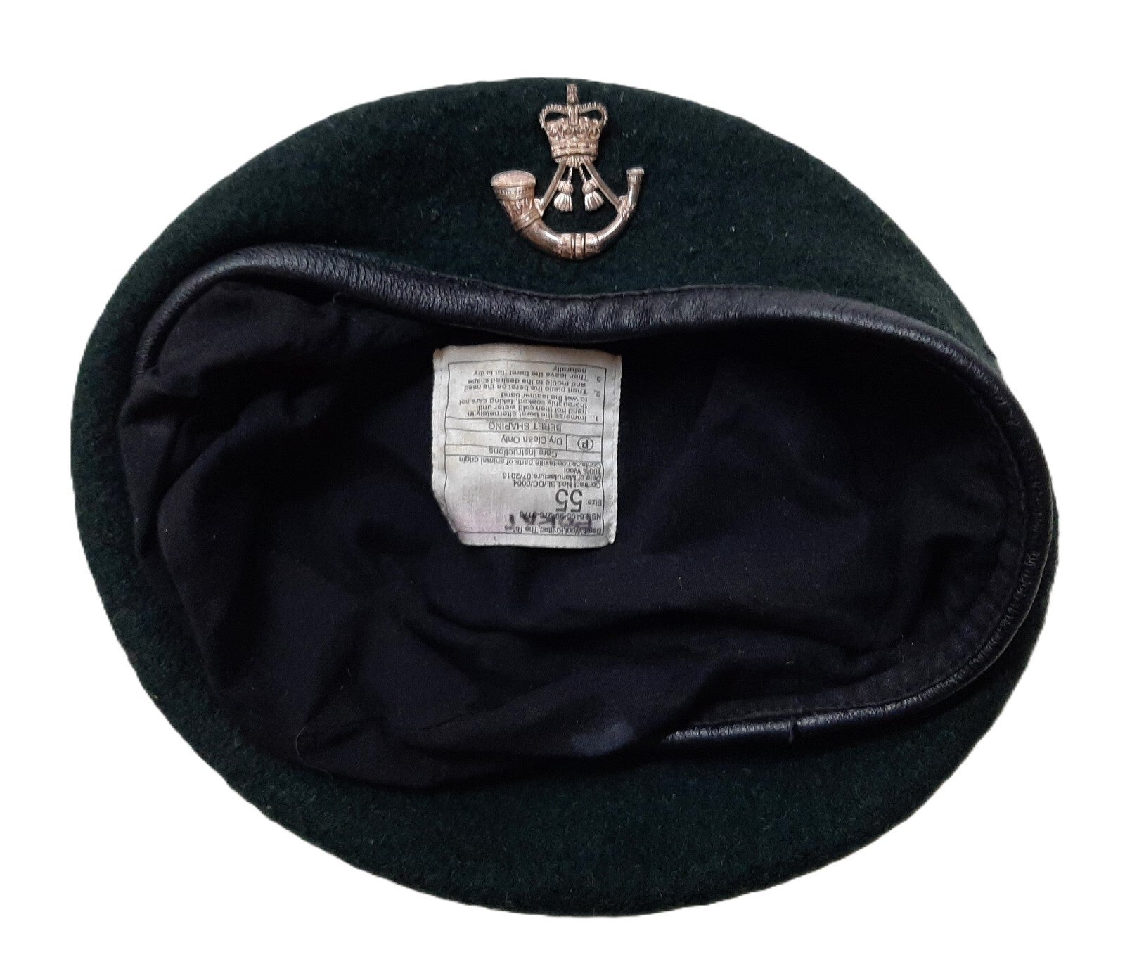 The Rifles Beret Green British Army Dress Uniform 100% Wool With Insignia