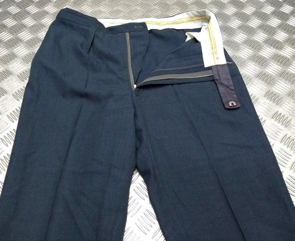 Vintage Trousers RAF Royal Air Force Dress Old Pattern Air Force Blue Grey Colour Waist 35"