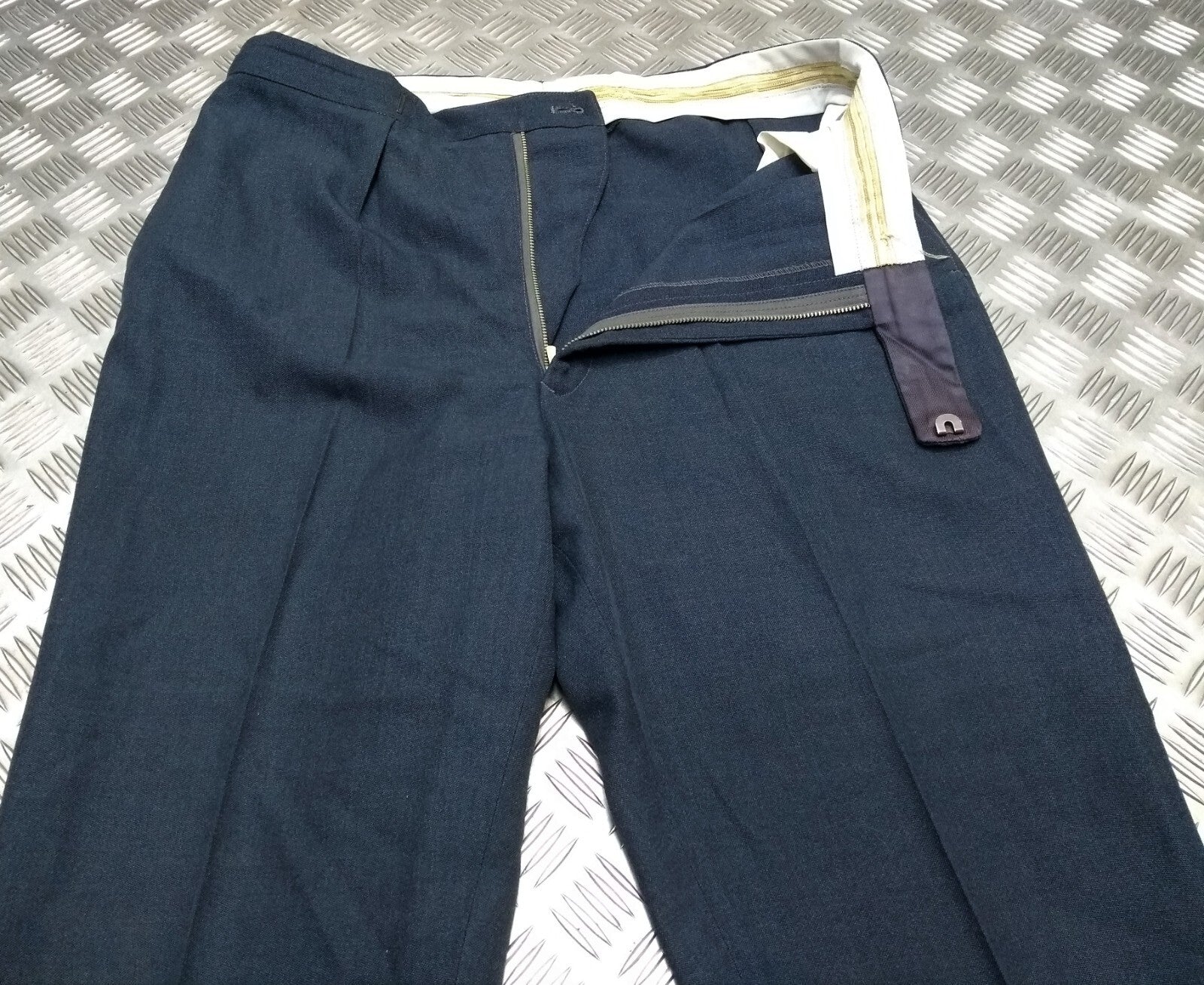Vintage Trousers RAF Royal Air Force Dress Old Pattern Air Force Blue Grey Colour Waist 35"