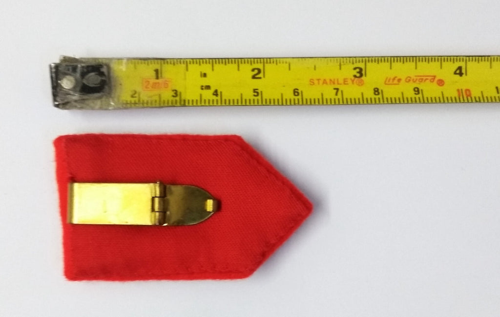 Army Gorgets Gold Braided Knife / Dagger With Decorative Border With Clip Back