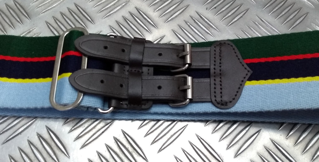 Malaysian Royal Signals Stable Belt Obsolete Style D Double Buckle Max 38"