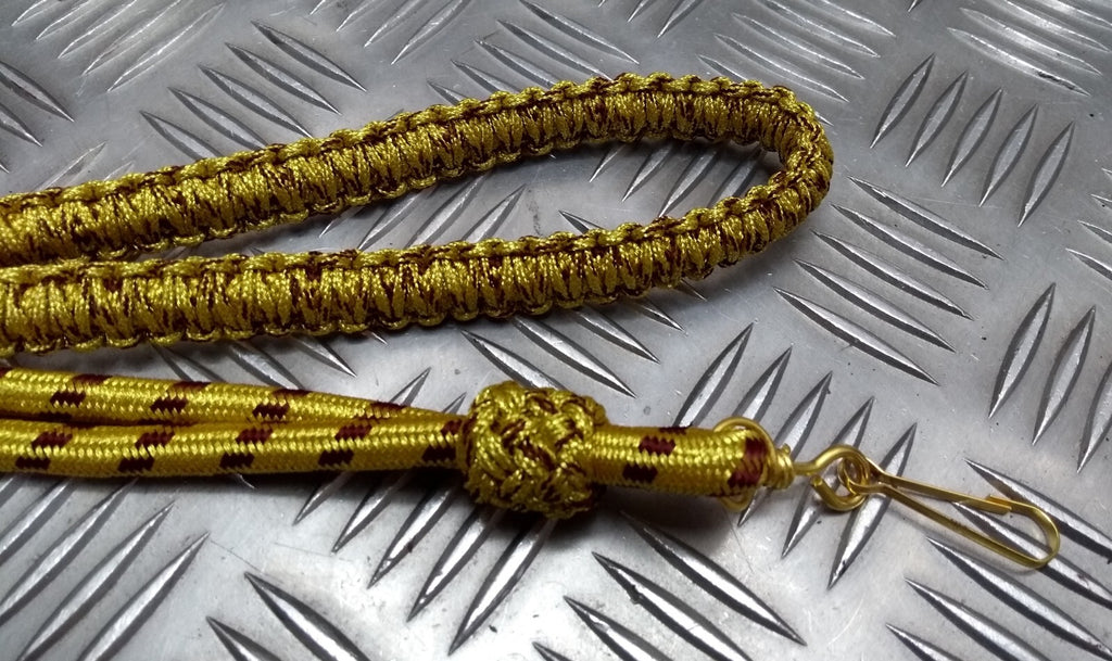 Lanyard Gold & Maroon Fleck Decorative Made in UK NEW