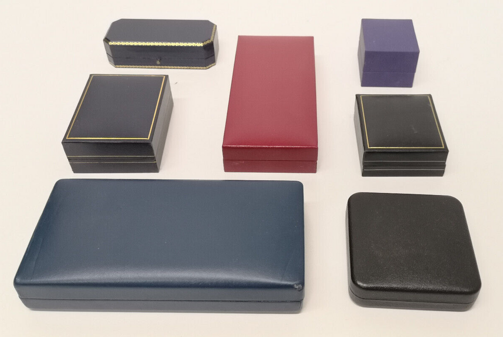 Decorative Medal Cufflink Storage Boxes with Canvas Lining Various Sizes Shapes