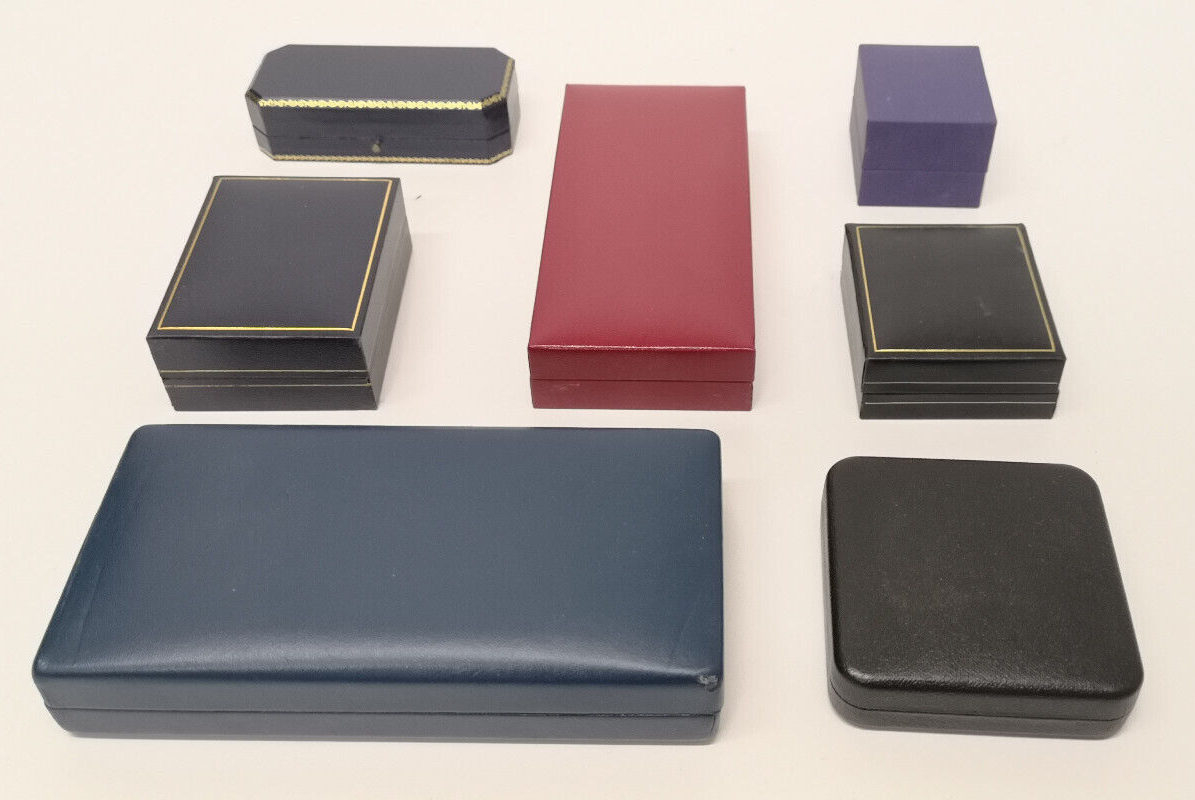 Decorative Medal Cufflink Storage Boxes with Canvas Lining Various Sizes Shapes