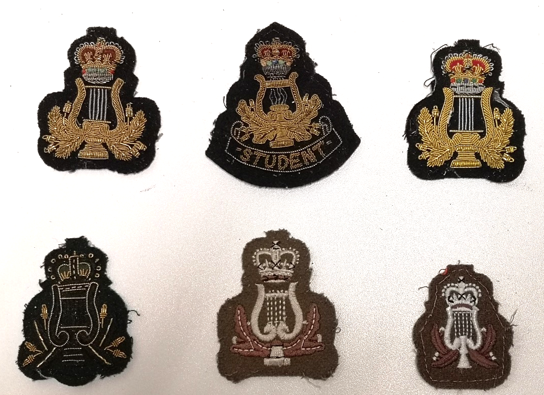 Crown & Lyre British Forces Musician & Bandsman Embroidered Patches joblot of 6