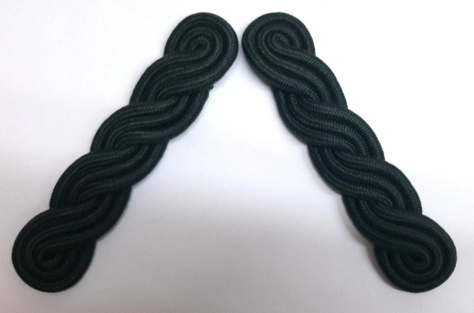 WO Shoulder Cords 3 Ply British Royal Irish / Rifle Green Army Dress Cord