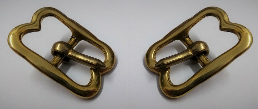 Genuine Vintage British Army RHG H Cav Brass 7/8" Bridle Crown Buckles x 2 New