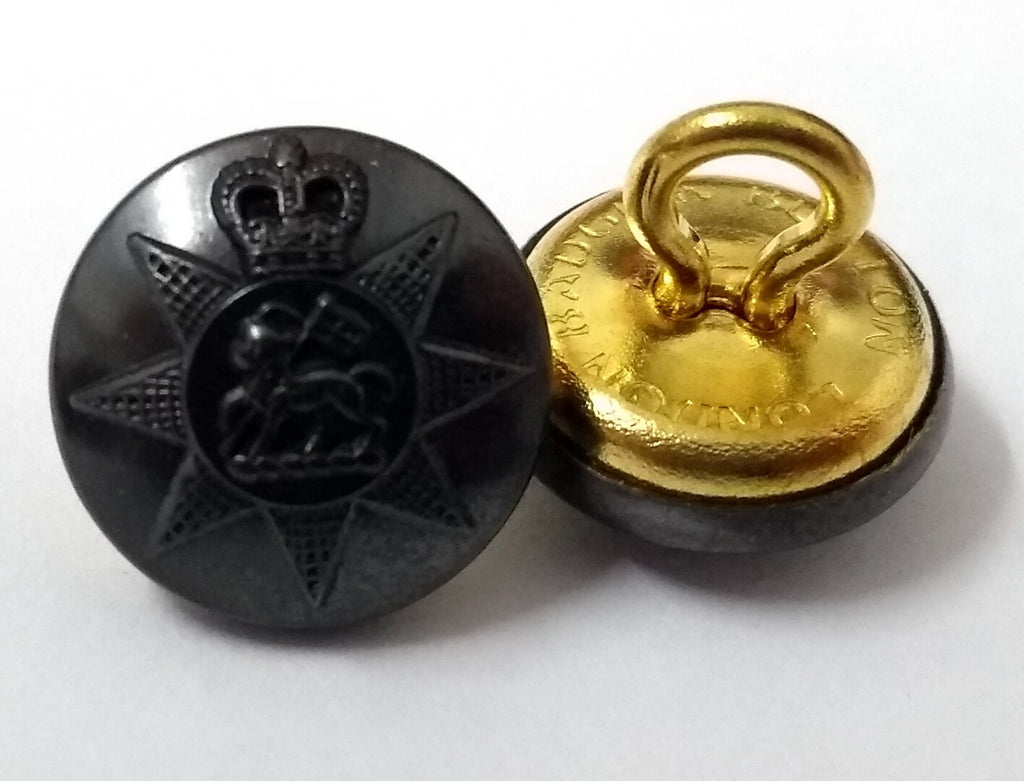 Genuine British Army Issue PWRR Princess of Wales 22L Buttons 1 Pair ASBT127