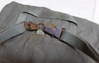 Vintage Military Bag Canvas Shoulder  or Mini Backpack Grey/Green G2 Distressed