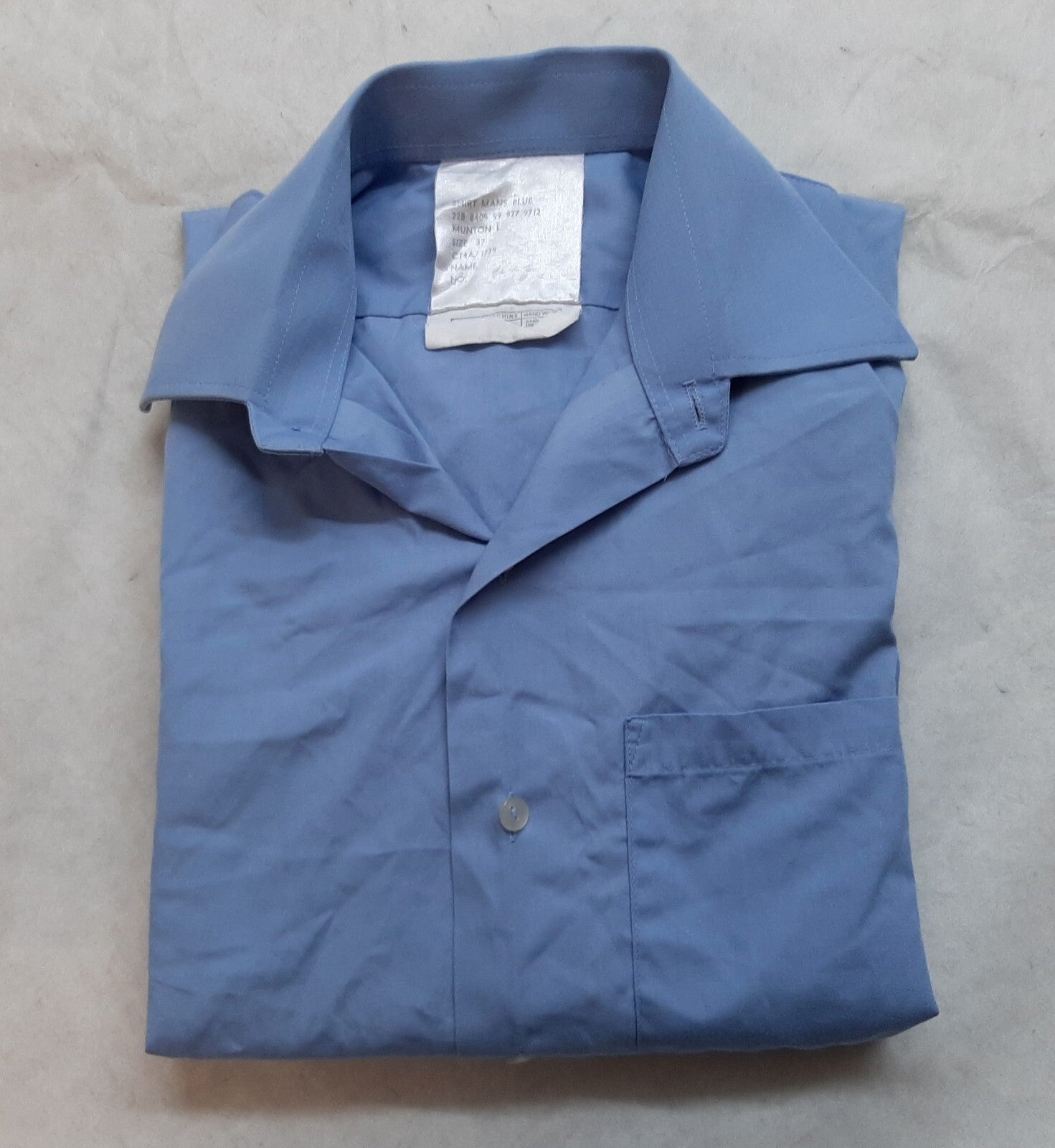 RAF Royal Air Force Shirt Old Pattern (Munton L) With Long Sleeves Light Blue 37cm