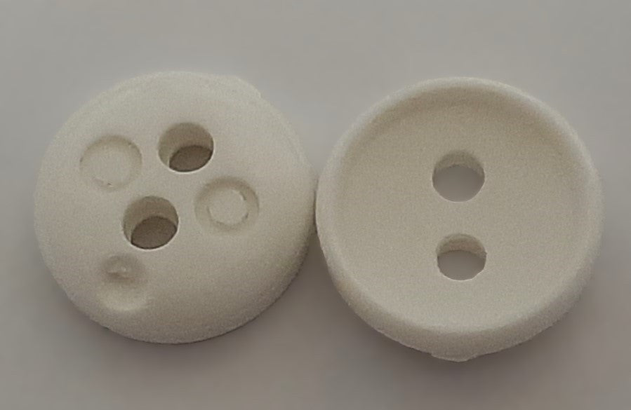 Ex Service Buttons / Anchors Old Pattern British Made White 2 Hole Size 11.3mm