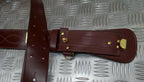 Sam Browne Belt No Buckle No Cross Straps UK Made Brown Leather 40"