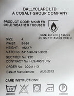Mk4B FR Trousers British Ballyclare LTD Cold Weather Over Trouser Asst