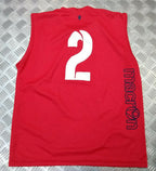 RAMC QARANC RADV RADC Macron Red Sleeveless Sport Shirt with Various Numbers