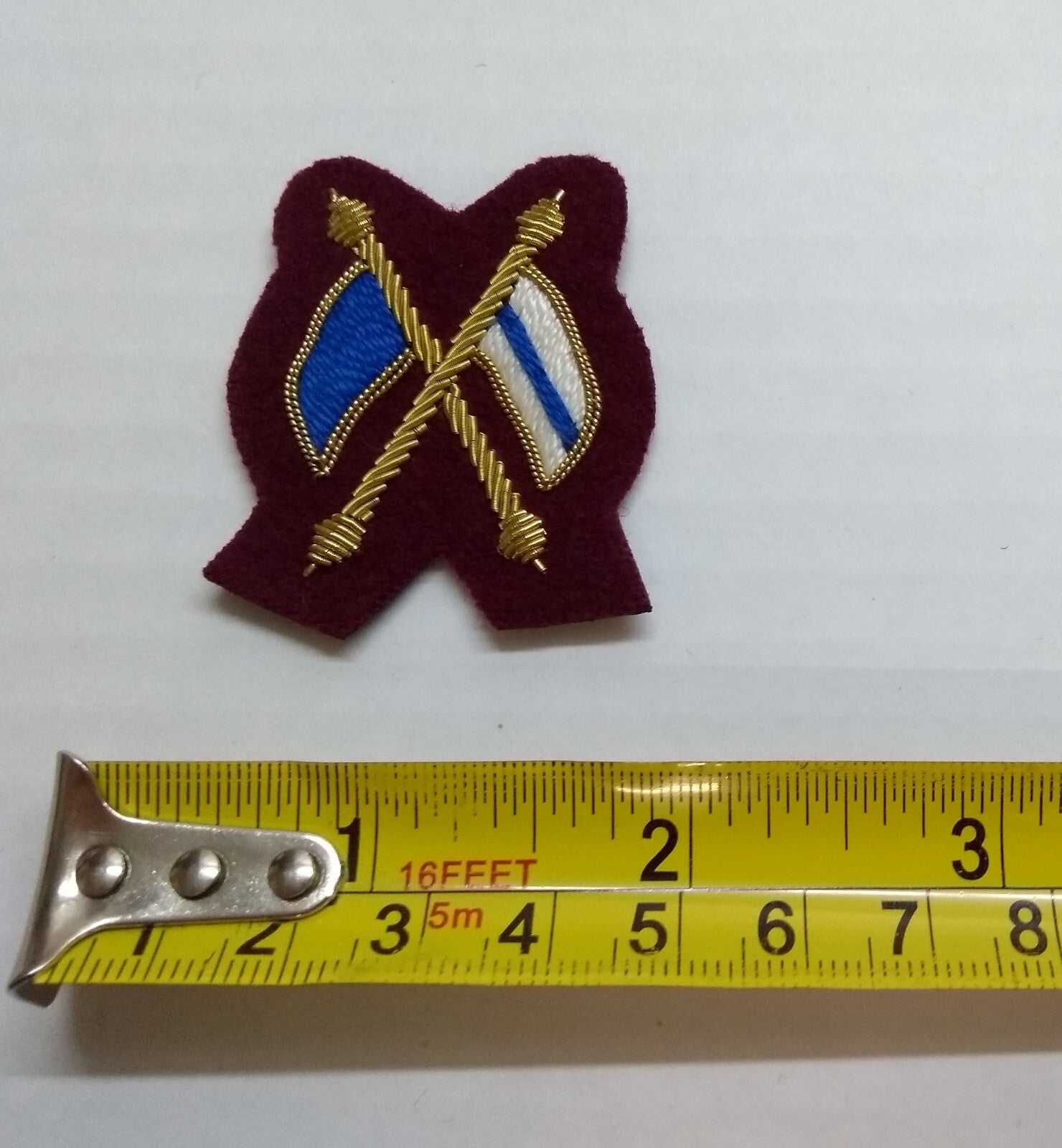 Mess Kit Badge Signallers Para Maroon British Army Hand Embroidered Patch