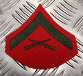 Genuine U.S.M.C Marine Corps Lance Corporal Shoulder Chevron Patch (E-3)