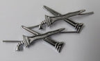 Sword & Scabbard Crossed Chrome Prong Back Obsolete Pattern- NEW
