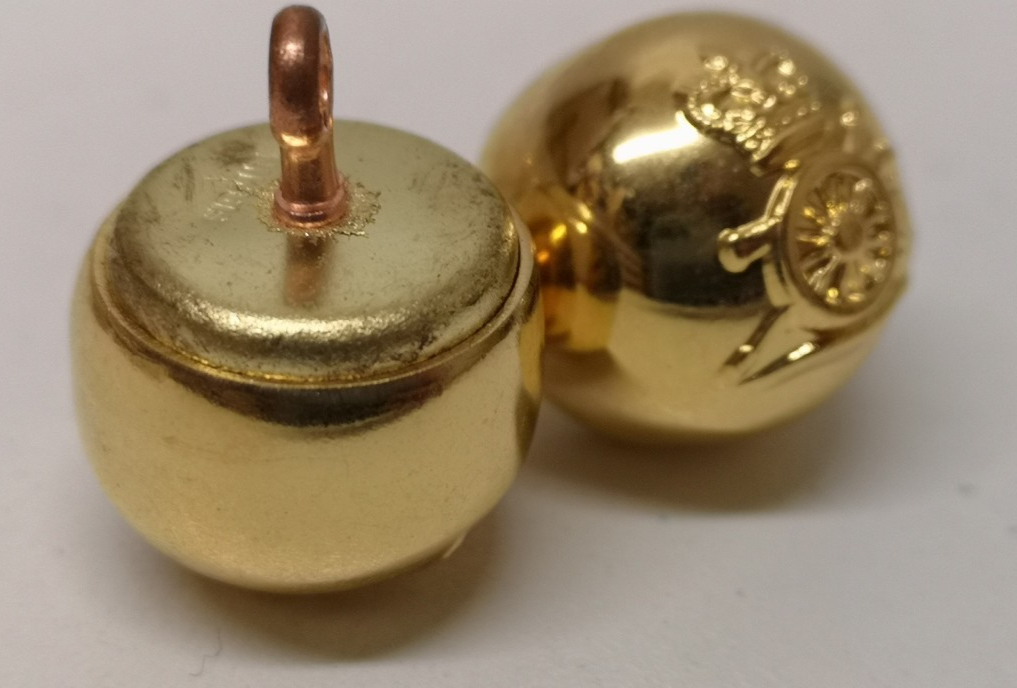 Royal Horse Artillery RHA Full Ball Gold Coloured Ceremonial Buttons 27L